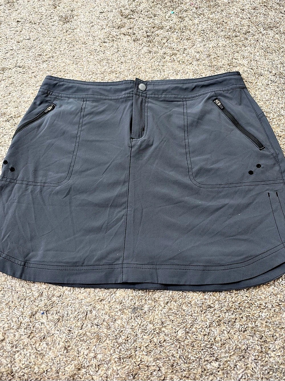 Title Nine Gray Utility Mini Skirt Size 8